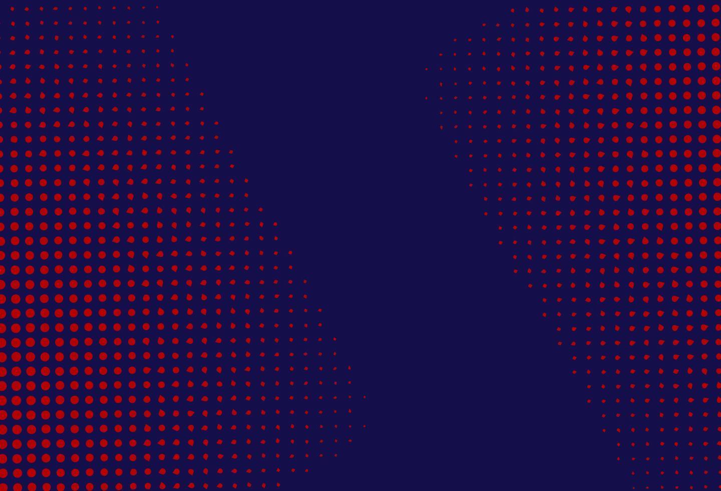 Red and blue halftone background  vector