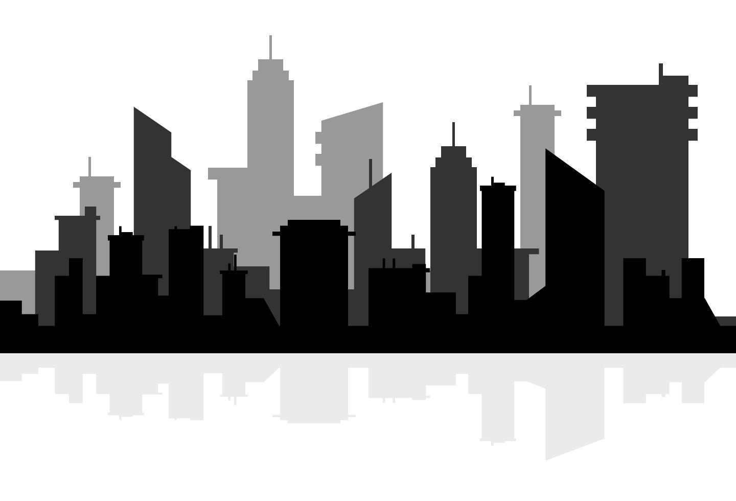 Silhouette skyline illustration vector