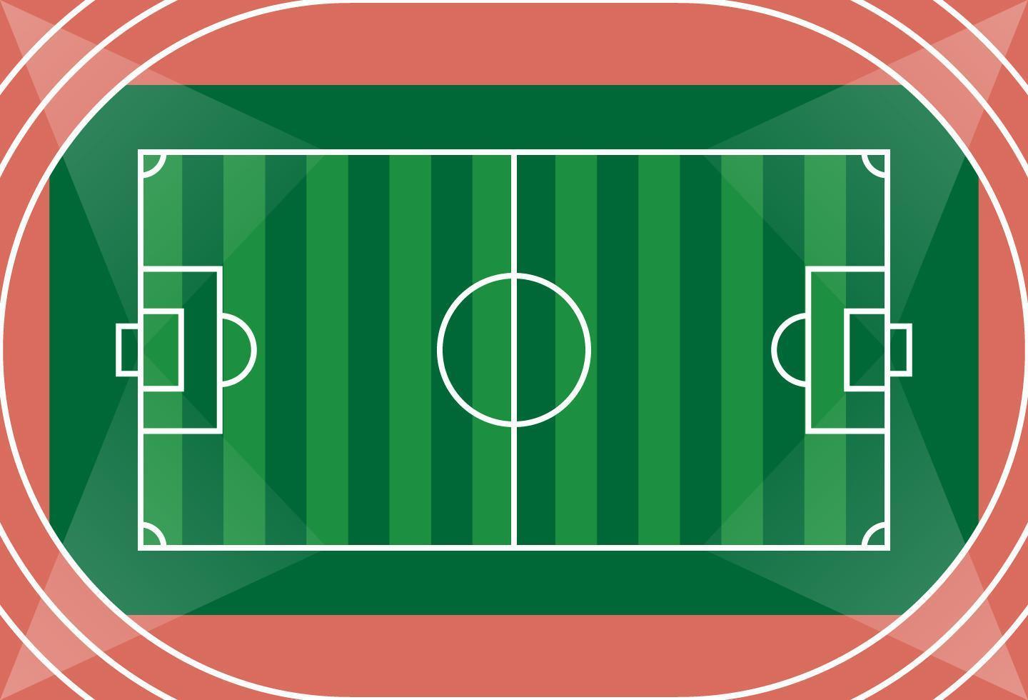 Aerial view of a soccer field vector