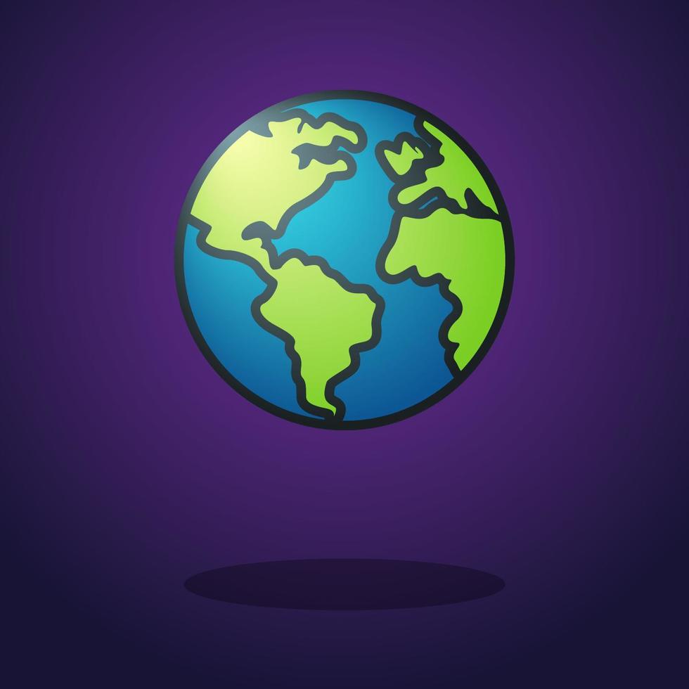 Planet earth icon vector