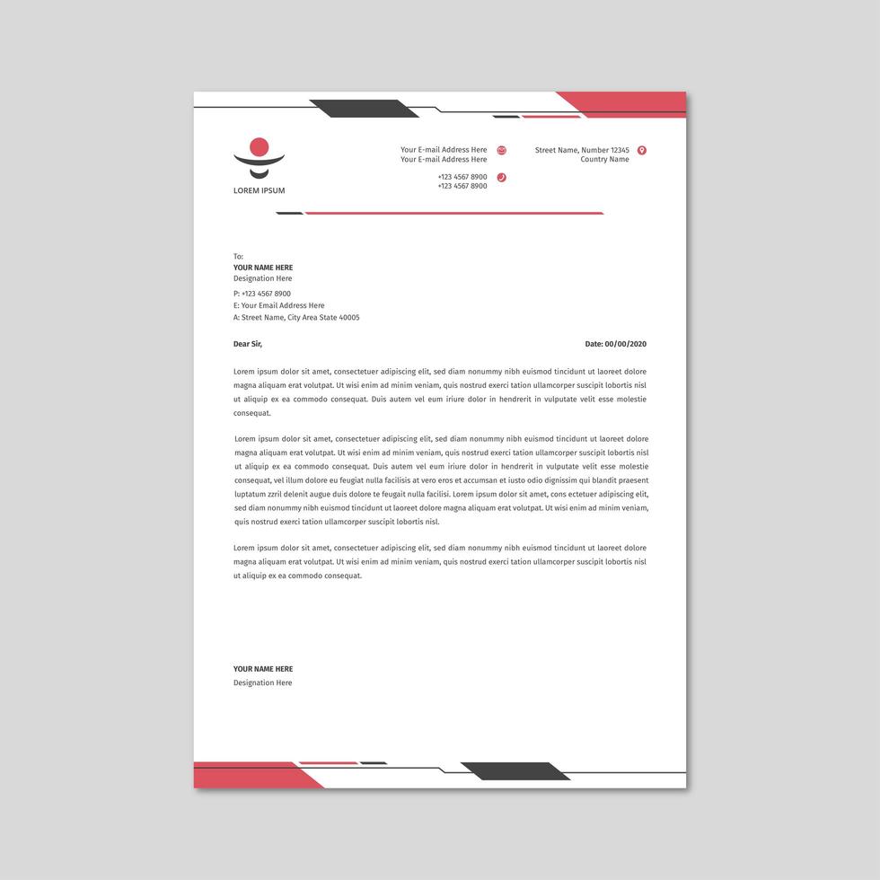 Business letterhead sample  vector