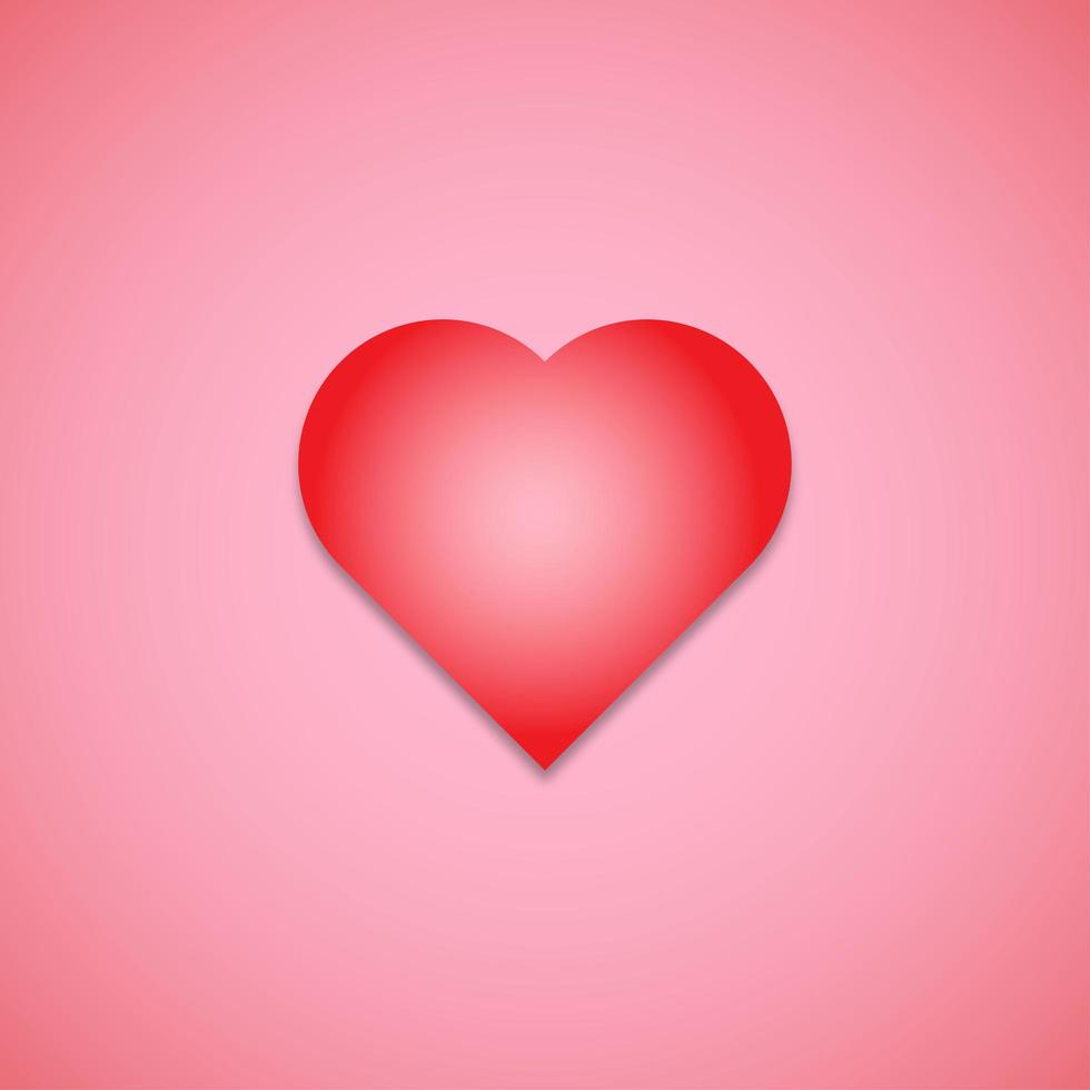 Romantic pink heart design icon vector