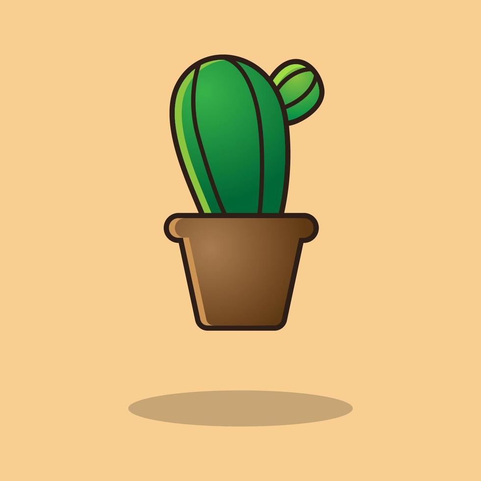 Simple cactus plant  vector