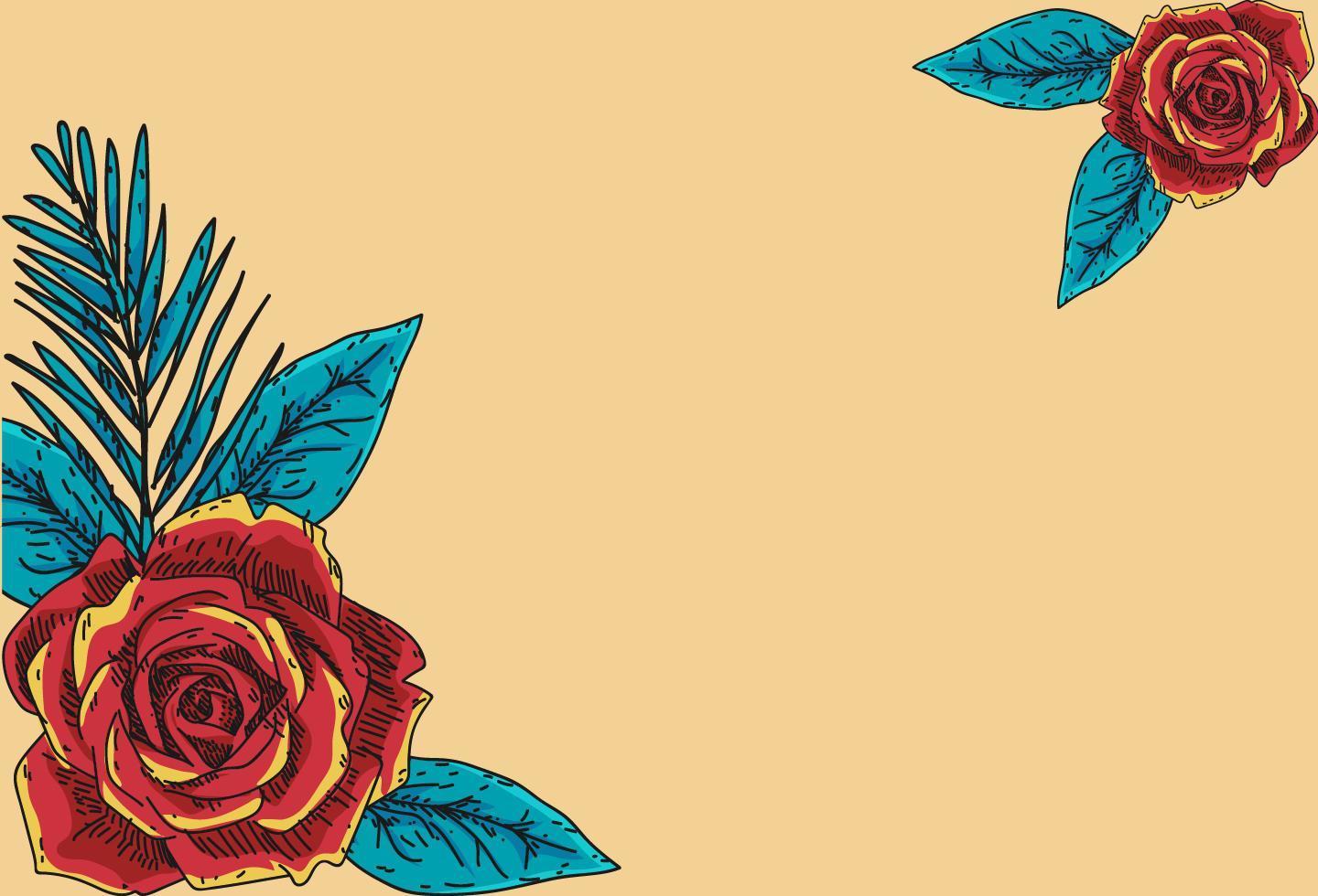 fondo floral vintage vector