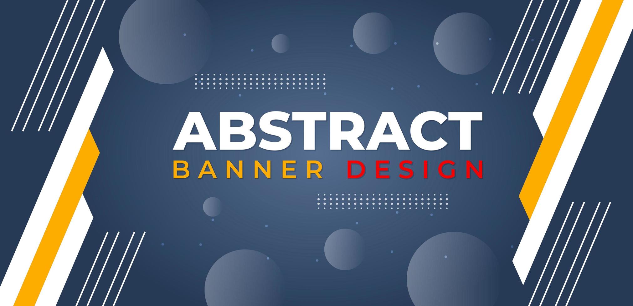 Blue Spheres and Yellow and White Angled Lines Design vector