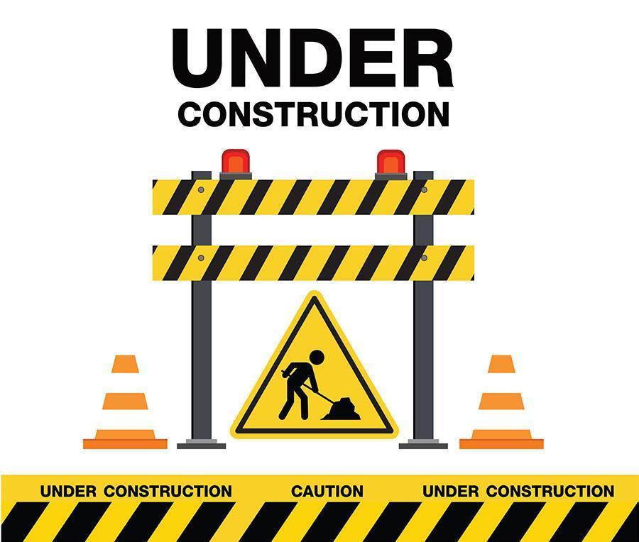 Under Construction Sign and Elements vector