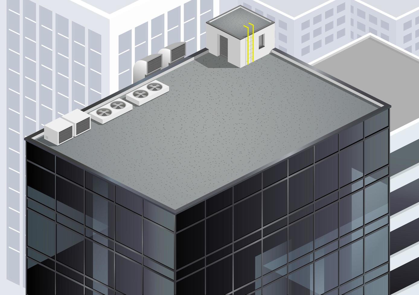 techo de un edificio moderno o rascacielos vector