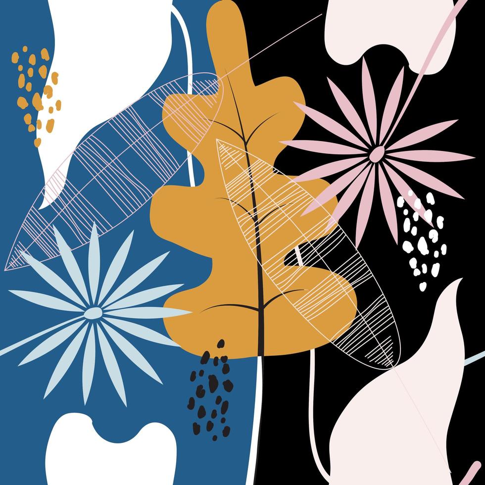 patrón floral abstracto moderno vector