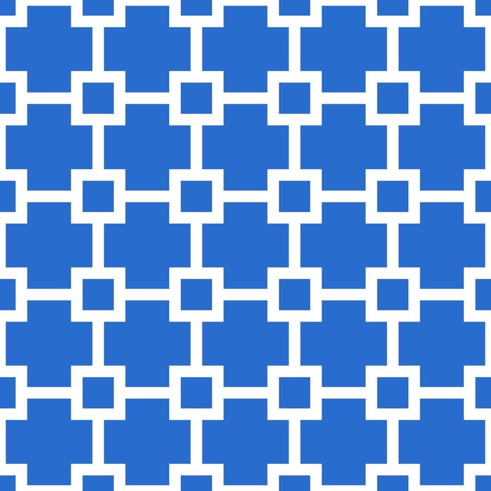 Blue seamless grid pattern vector