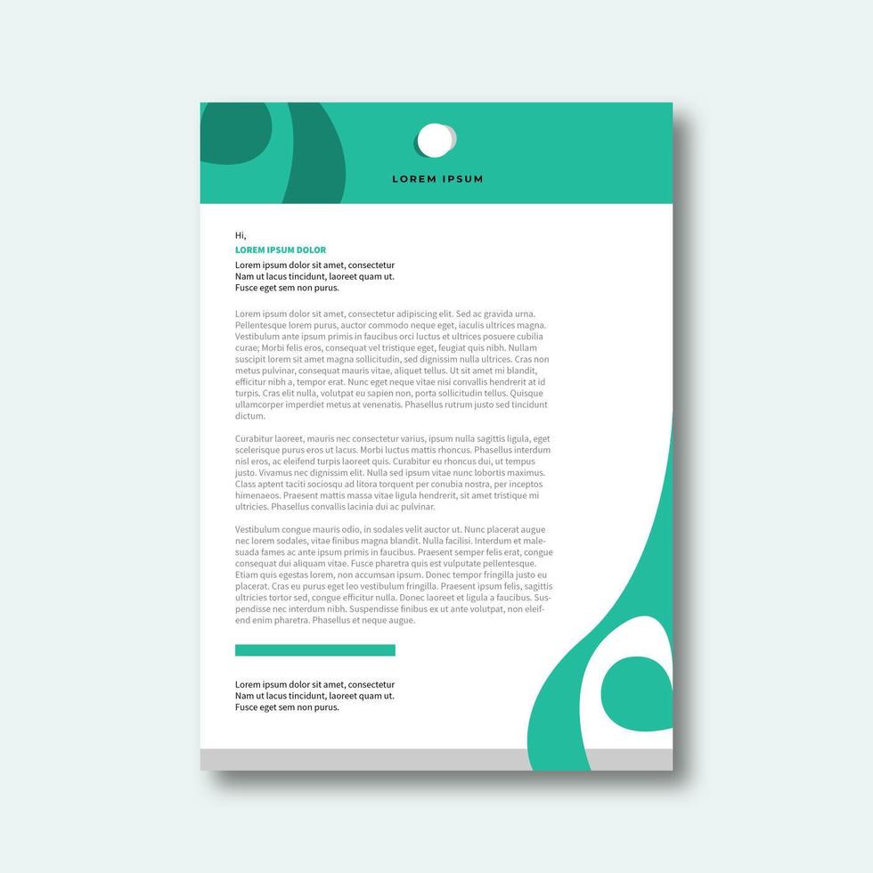 Business letter head sample design template vector