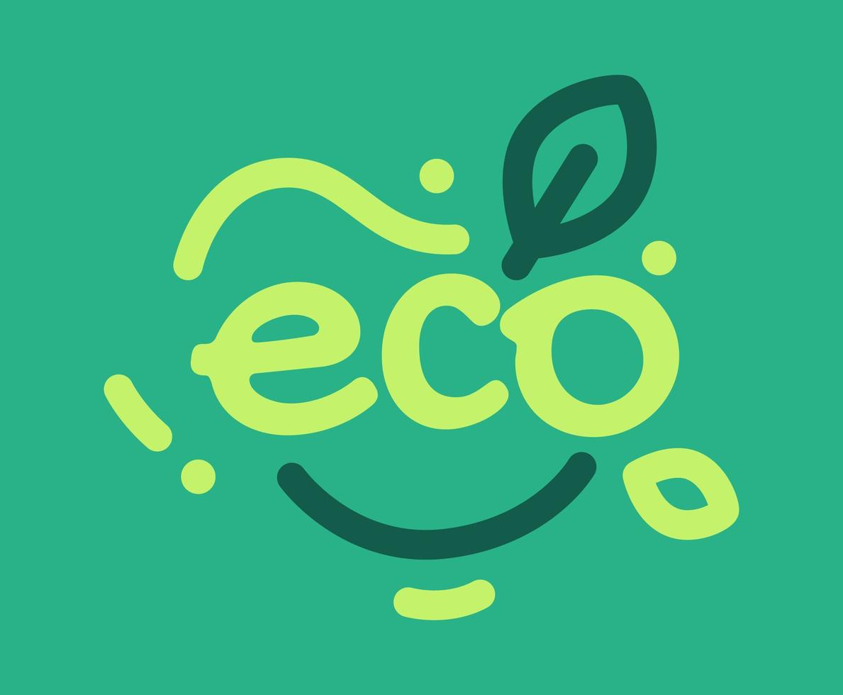 The word eco typography vector