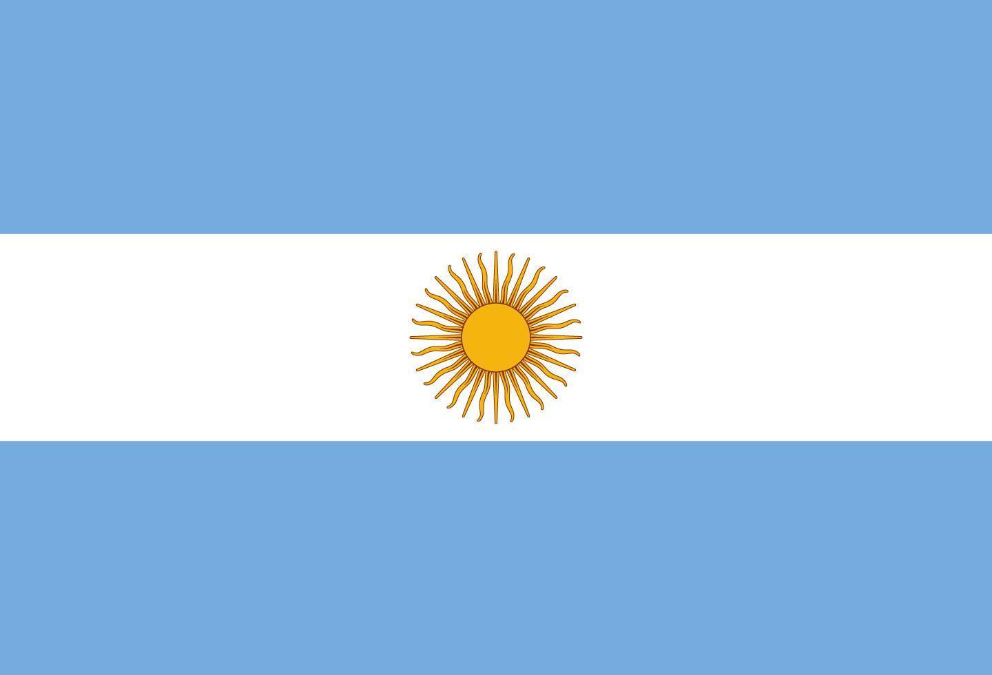 Ilustración de la bandera argentina vector