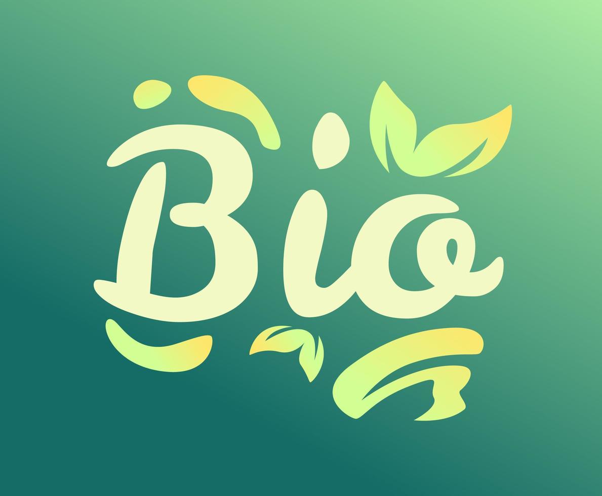 The word bio typography vector