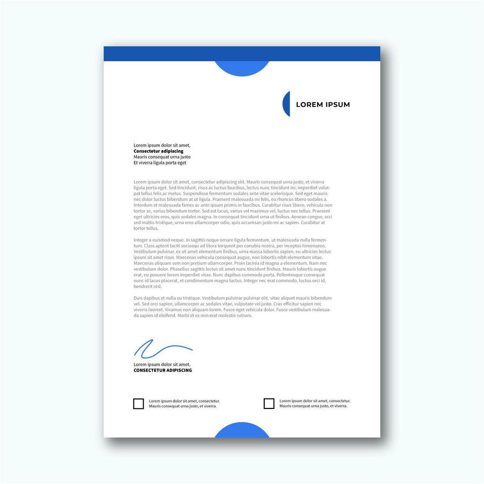 Business letter head sample design templates vector