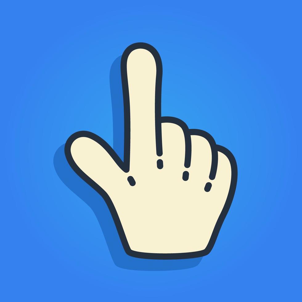 Clicking index finger graphic illustration vector