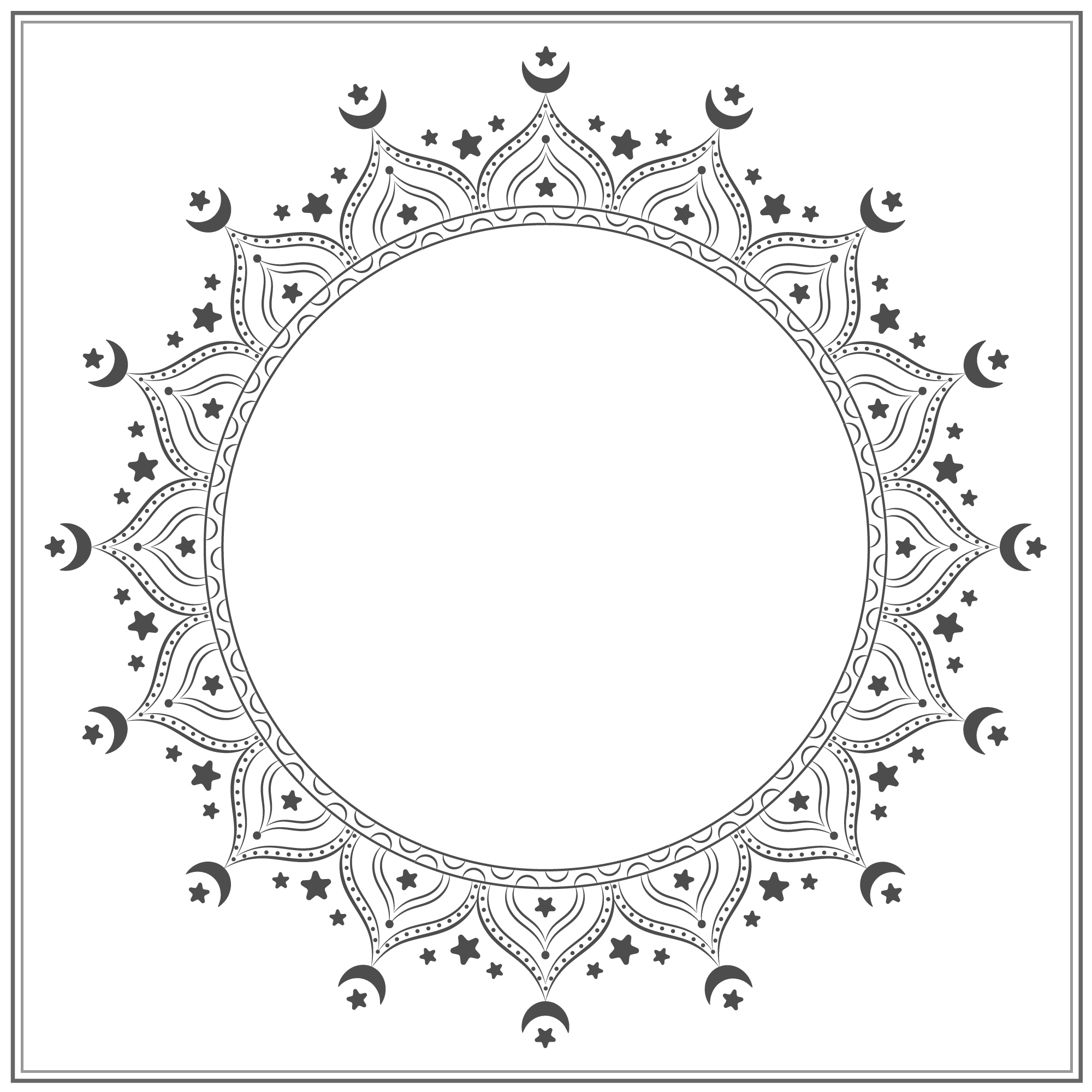 Moon Mandala Vector Art, Icons, and Graphics for Free Download