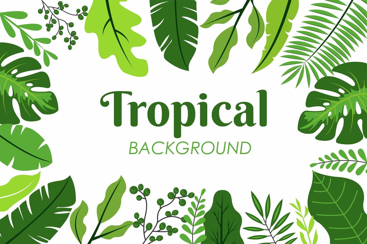 marco de hojas tropicales vector