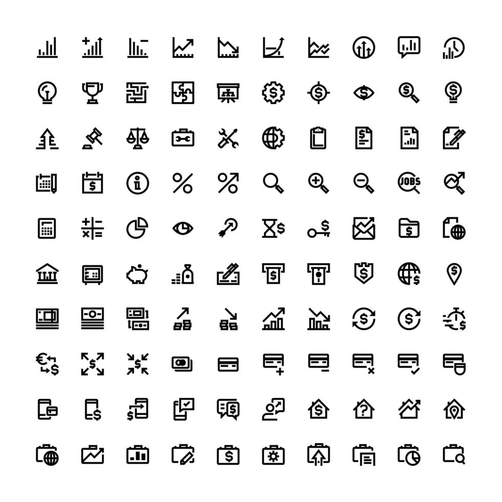 Set of editable e-commerce icons in line style vector