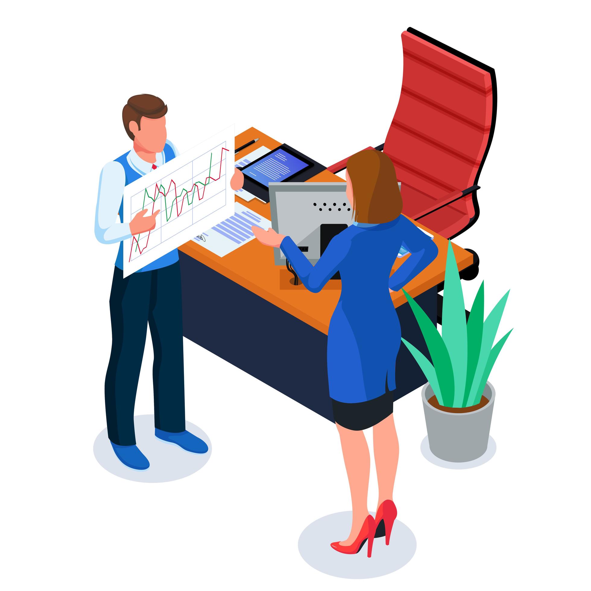 proceso de trabajo en equipo de resolución de problemas 1219728 Vector