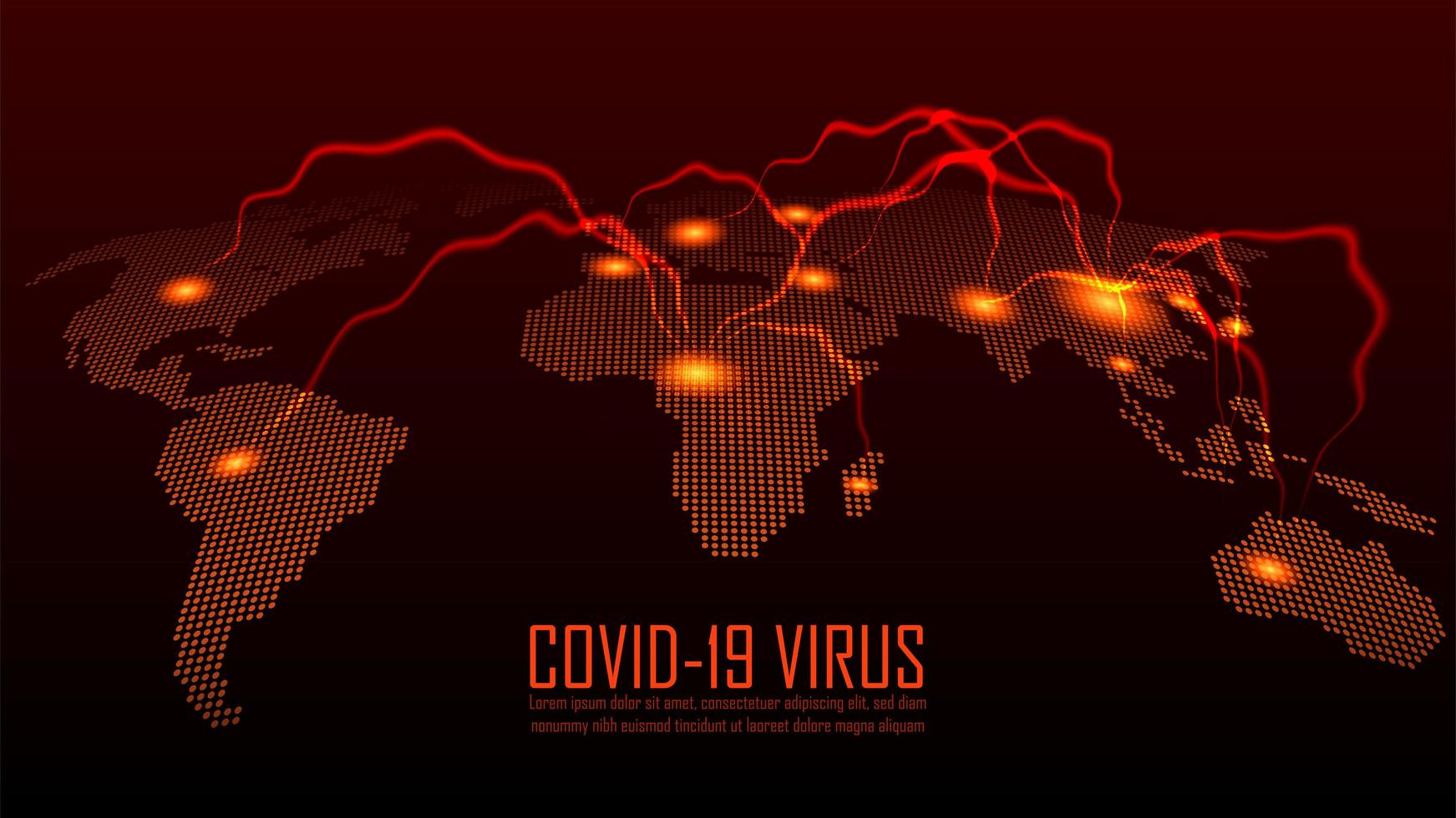 brote de coronavirus en todo el mundo diseño vector