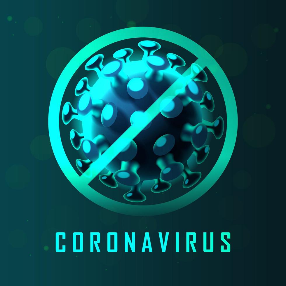 gráfico de símbolo de advertencia de coronavirus vector