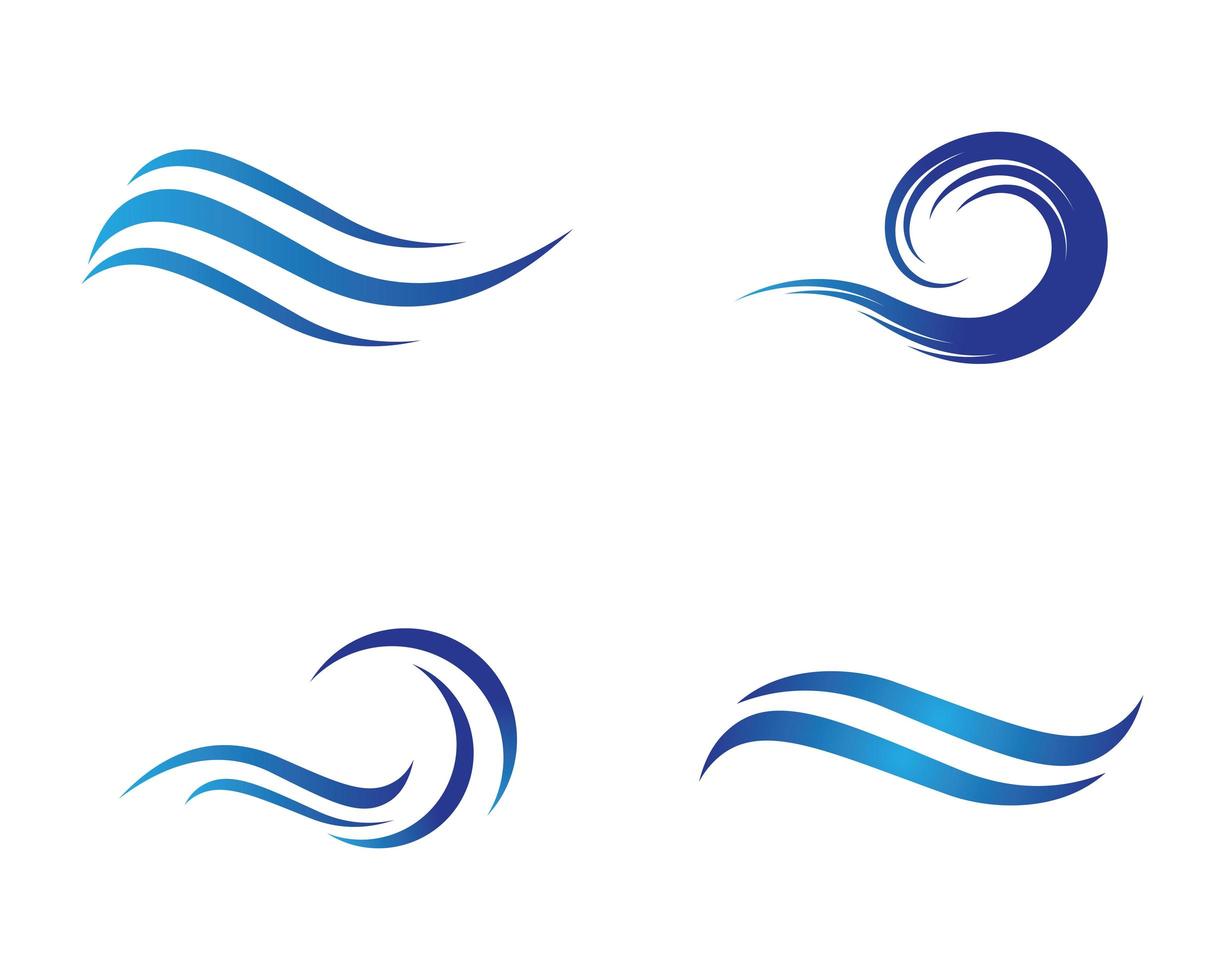 Wave Symbol Logos vector