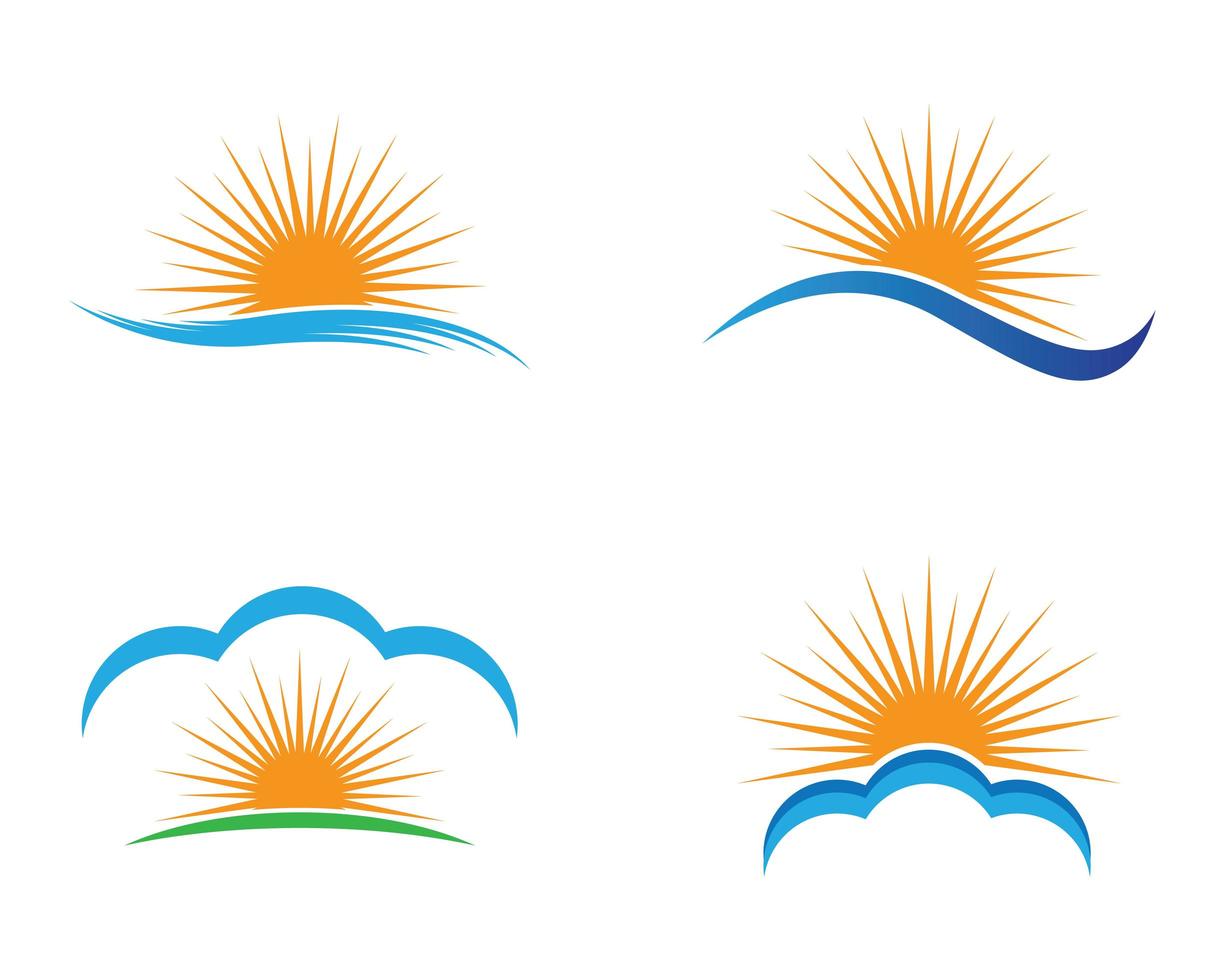 iconos de símbolo de verano vector