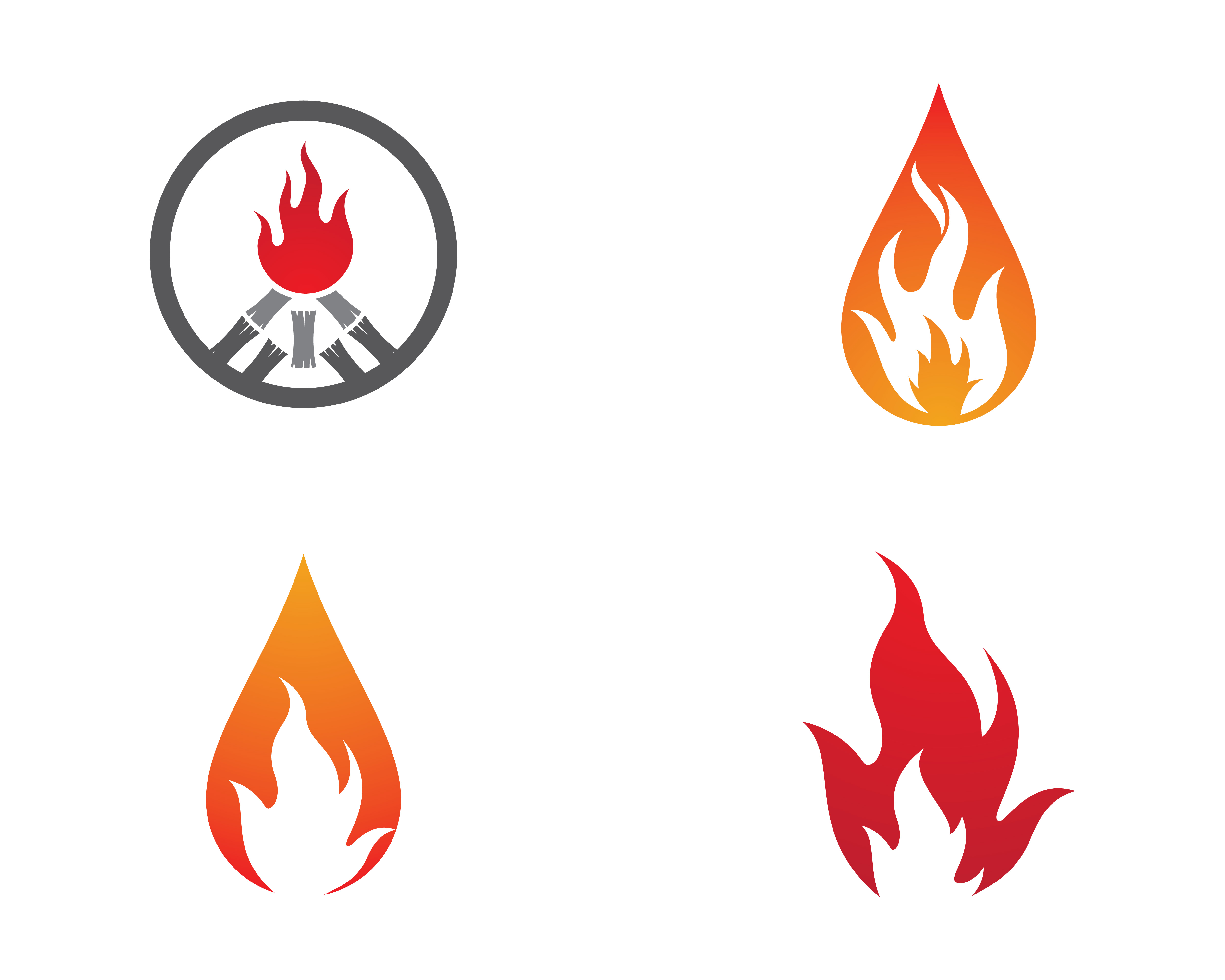 Fire Symbol Icons 1220271 Vector Art at Vecteezy