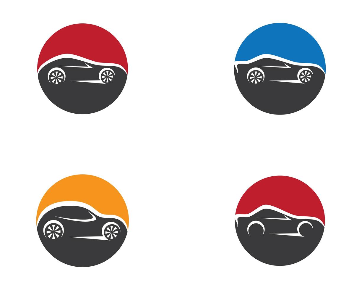 iconos de coche círculo vector