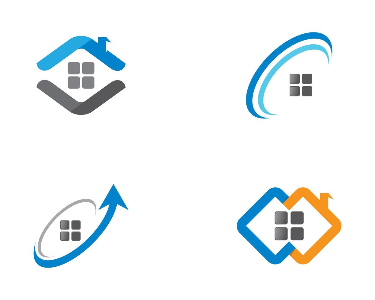 iconos de logotipo de la casa vector