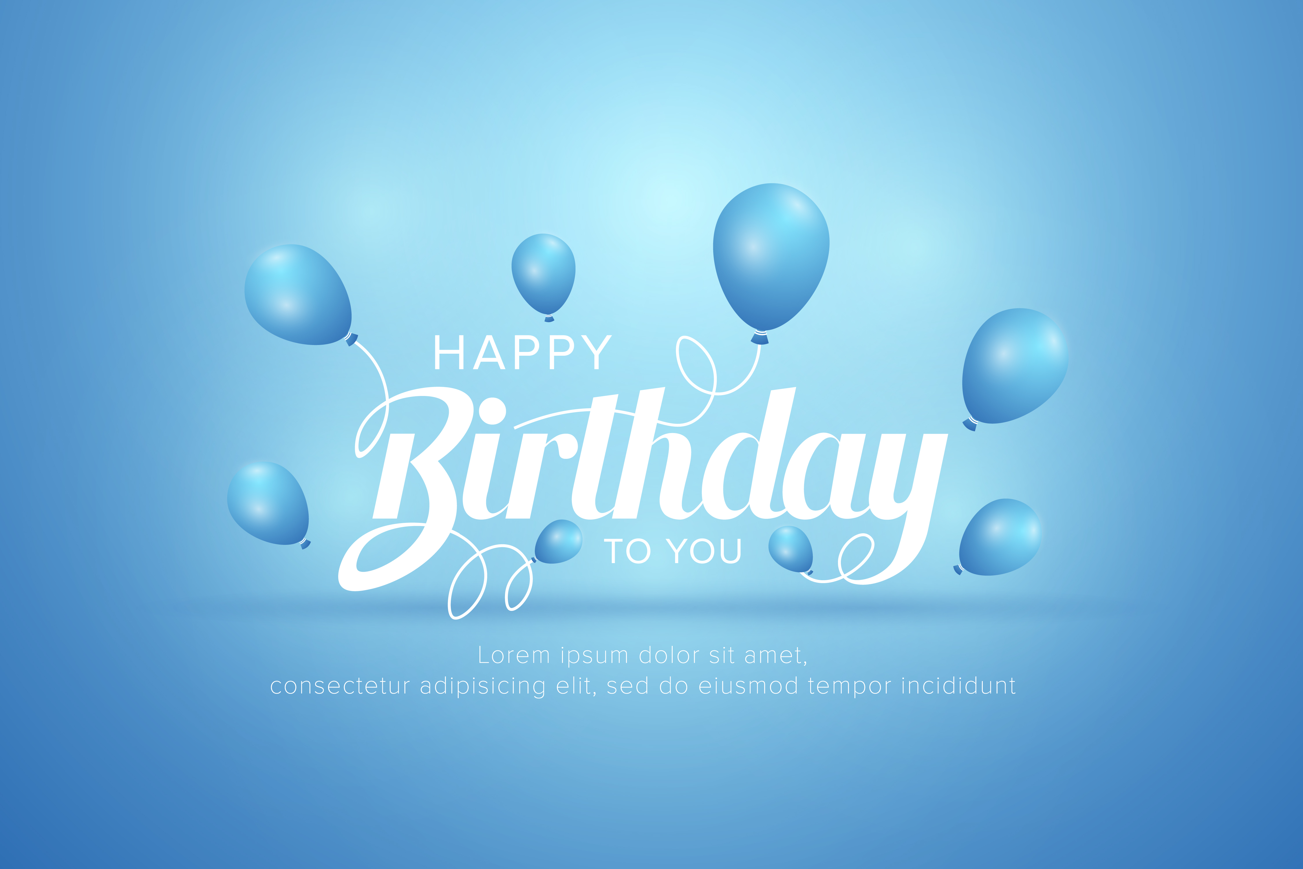 Free Printables Of Blue Happy Birthday - Free Printable Download