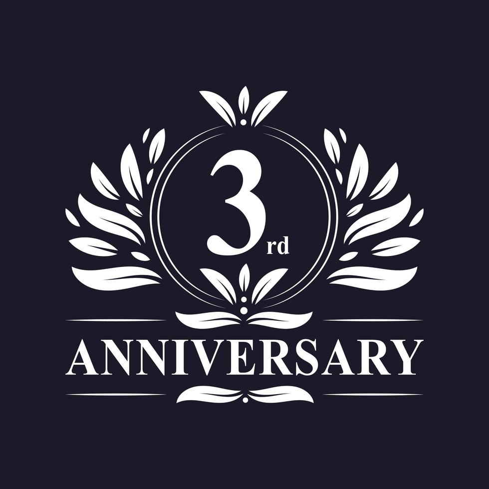 3rd Anniversary Logo 1220817 Vector Art at Vecteezy