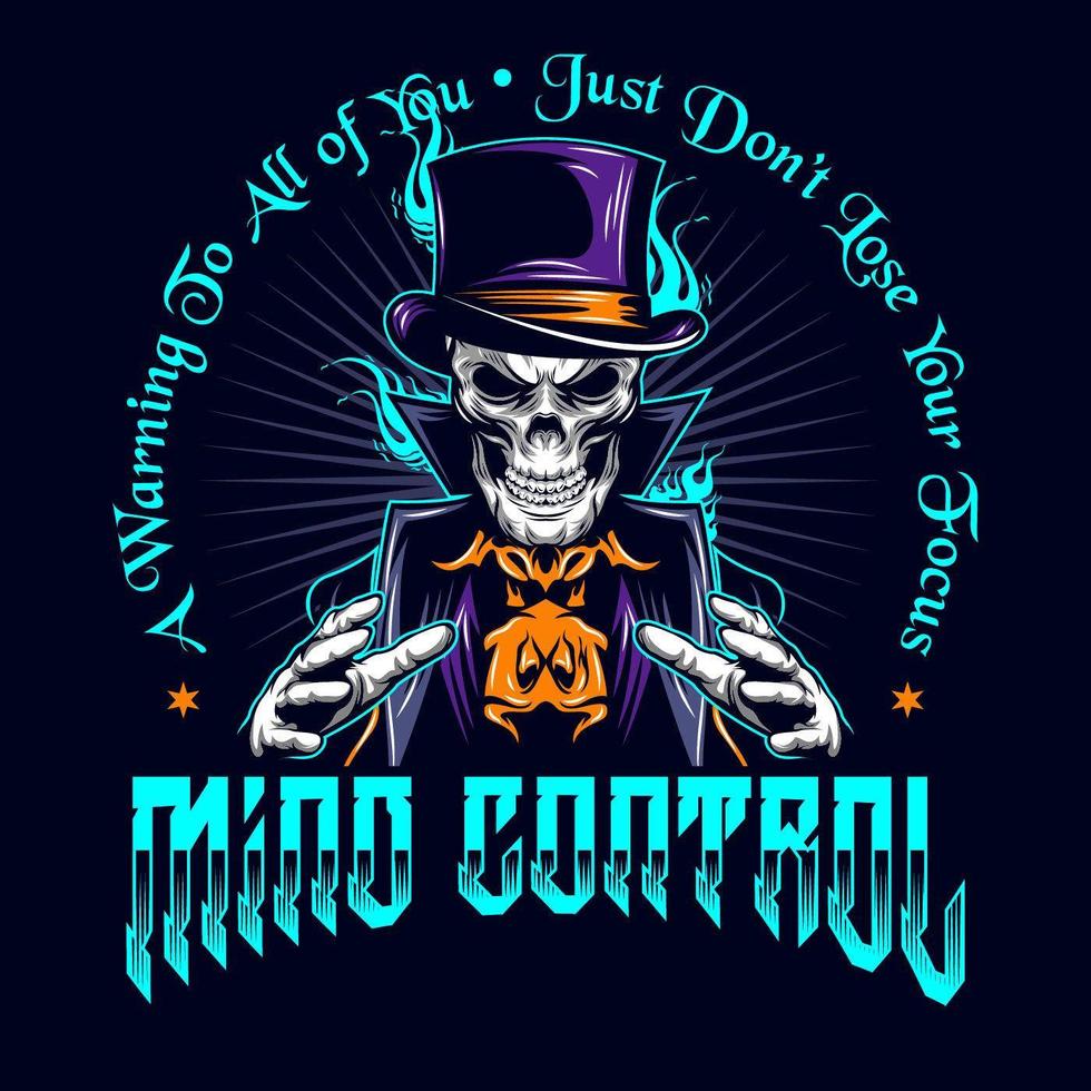 Magician Skull ''Mind Control'' vector