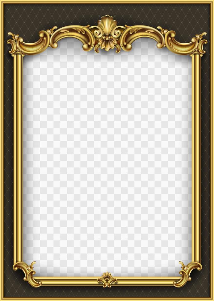 Golden ornamental frame with pattern 1220955 Vector Art at Vecteezy