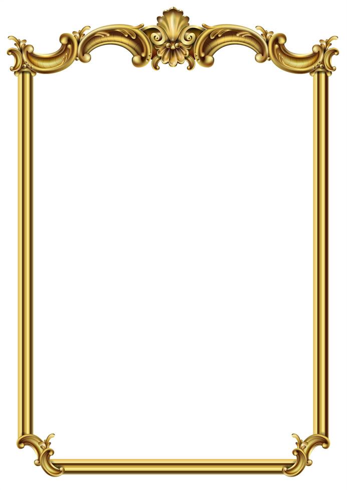 Gold classic frame of the rococo baroque 2434600 Vector Art at