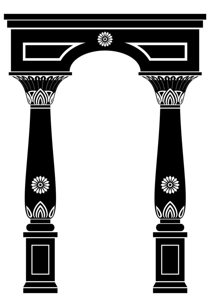 Arch in ancient Egyptian style vector