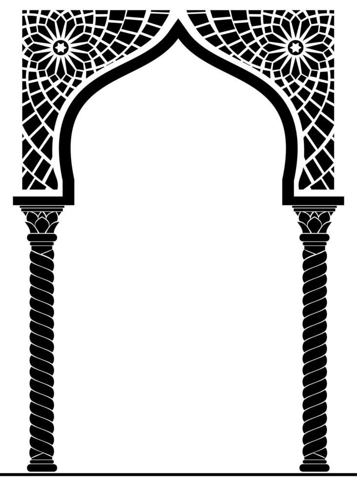 Arabic or Eastern style Architectural Arch vector