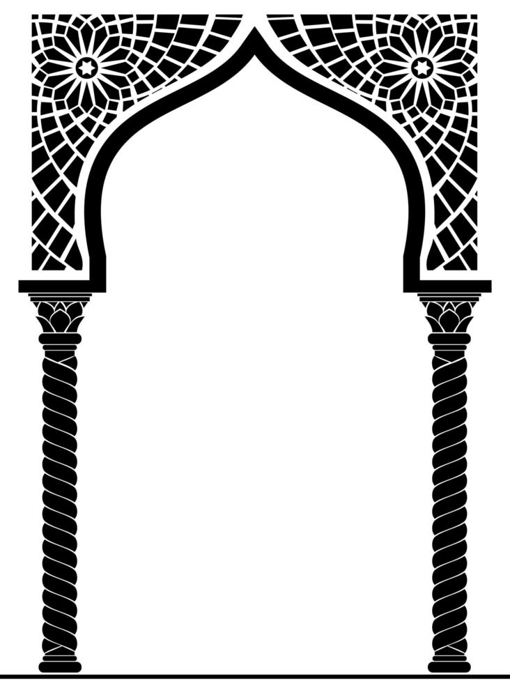 Arabic or Eastern style Architectural Arch vector