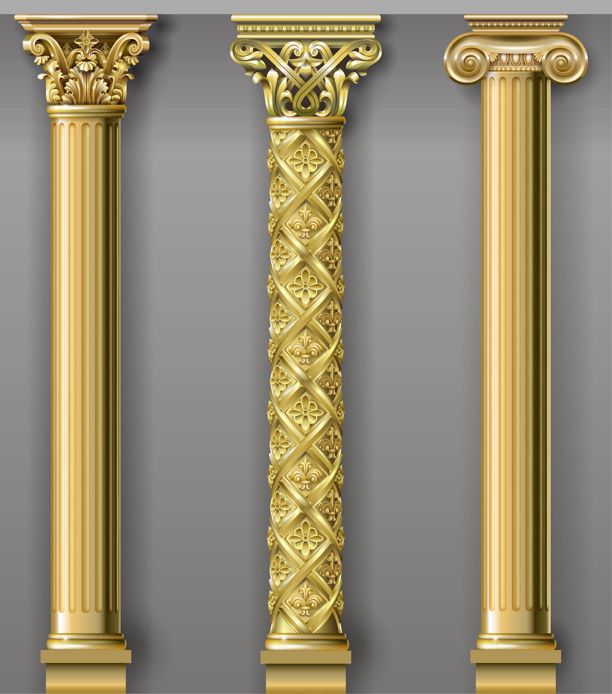 Golden luxury columns 1220991 Vector Art at Vecteezy