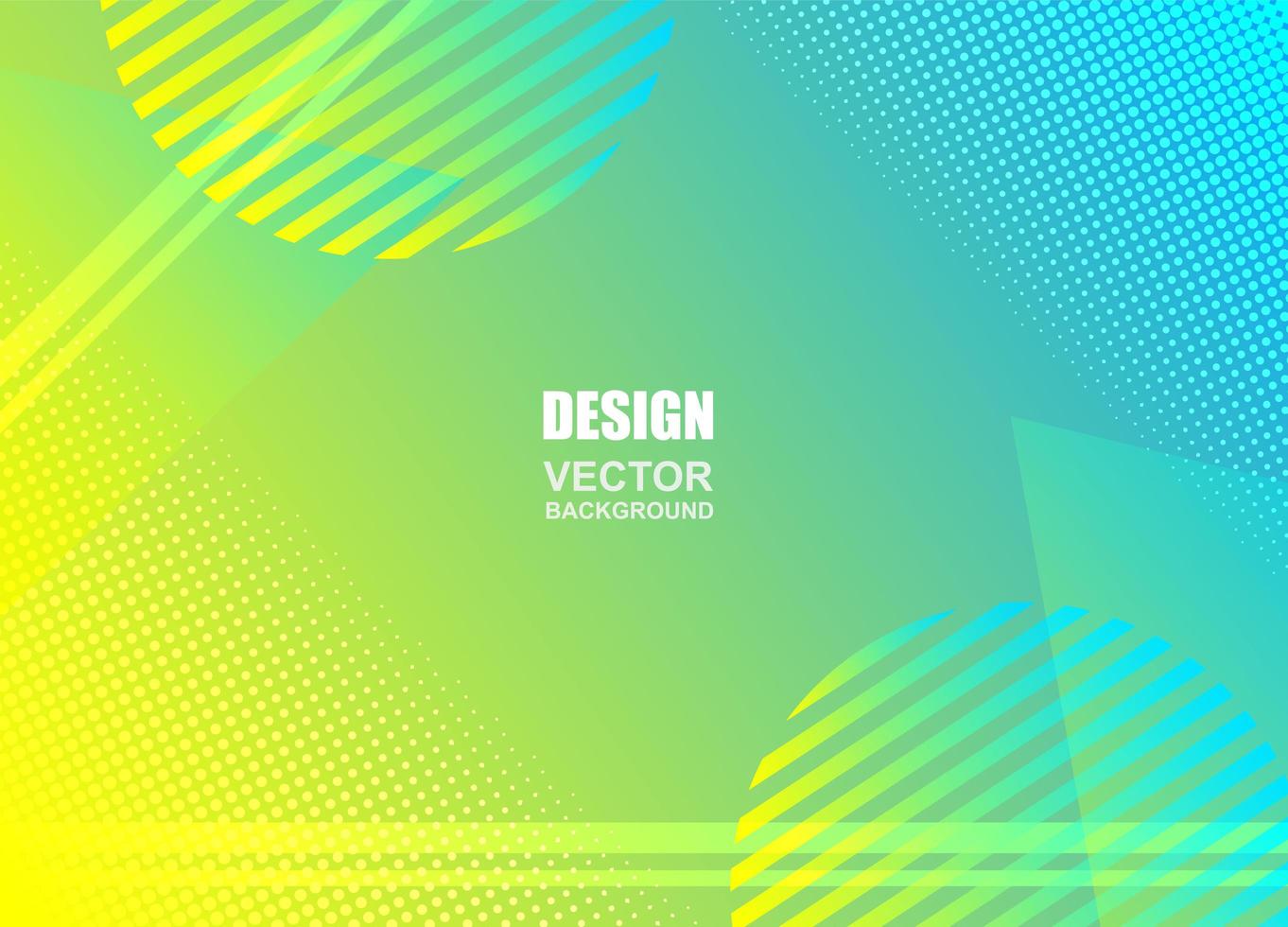 Blue yellow gradient geometric design vector