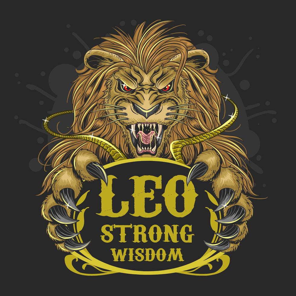 diseño del zodiaco leo león vector