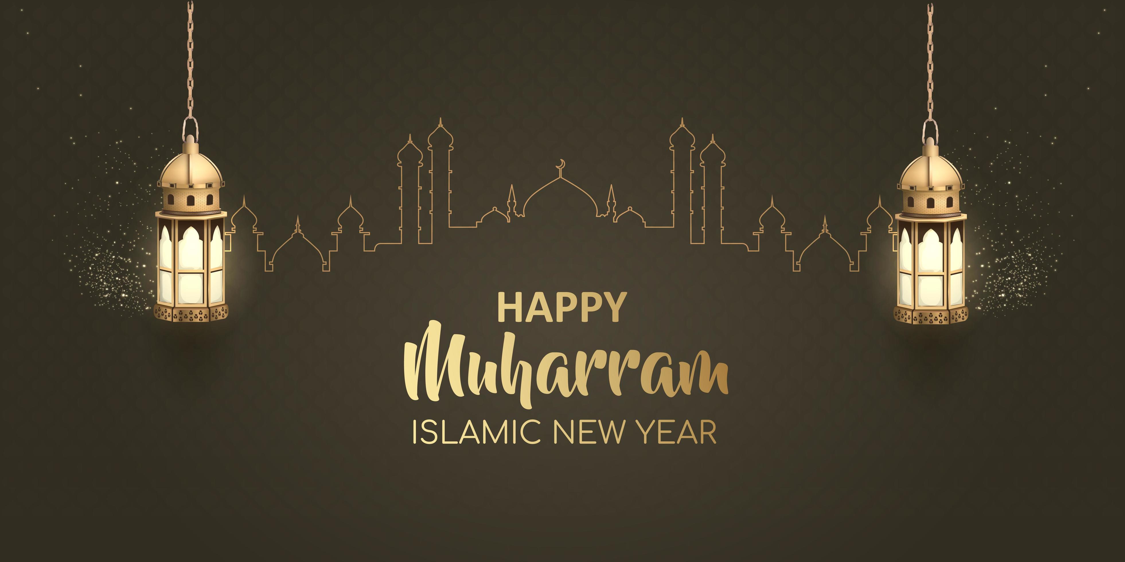 Happy Muharram Islamic New Year Design 1221827 Vector Art at Vecteezy