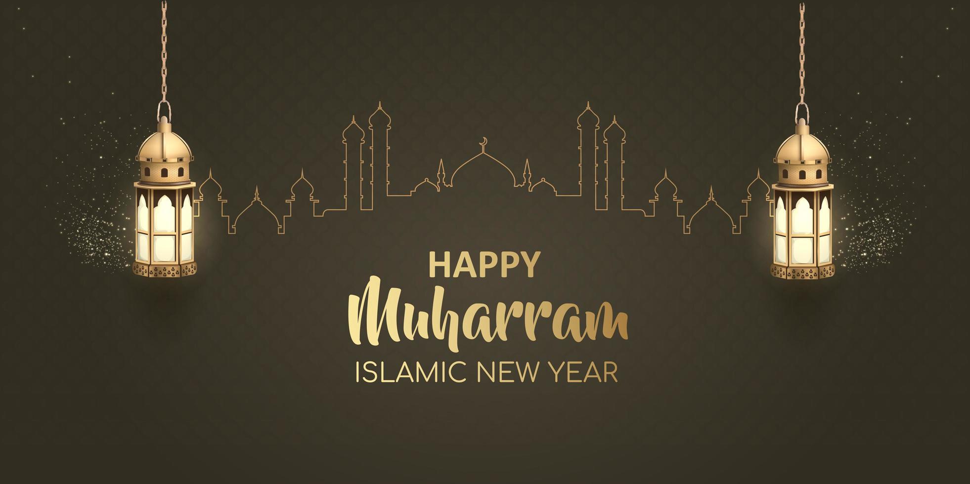 Happy Muharram Islamic New Year Design 1221827 Vector Art at Vecteezy