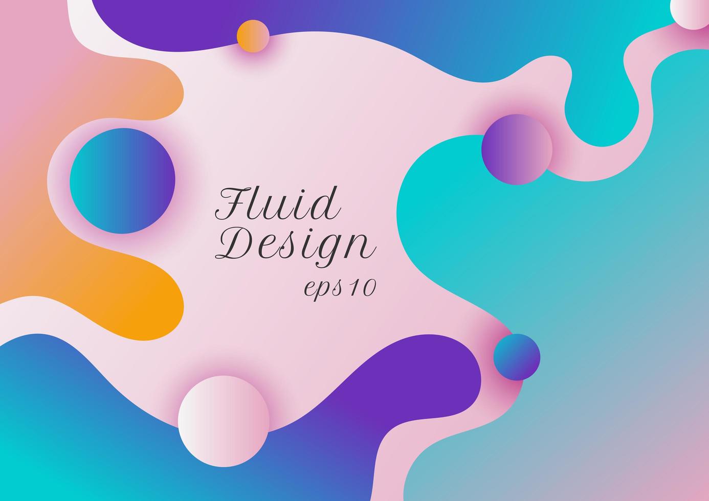 Abstract Modern Fluid or Liquid Shape Gradient Color Background vector