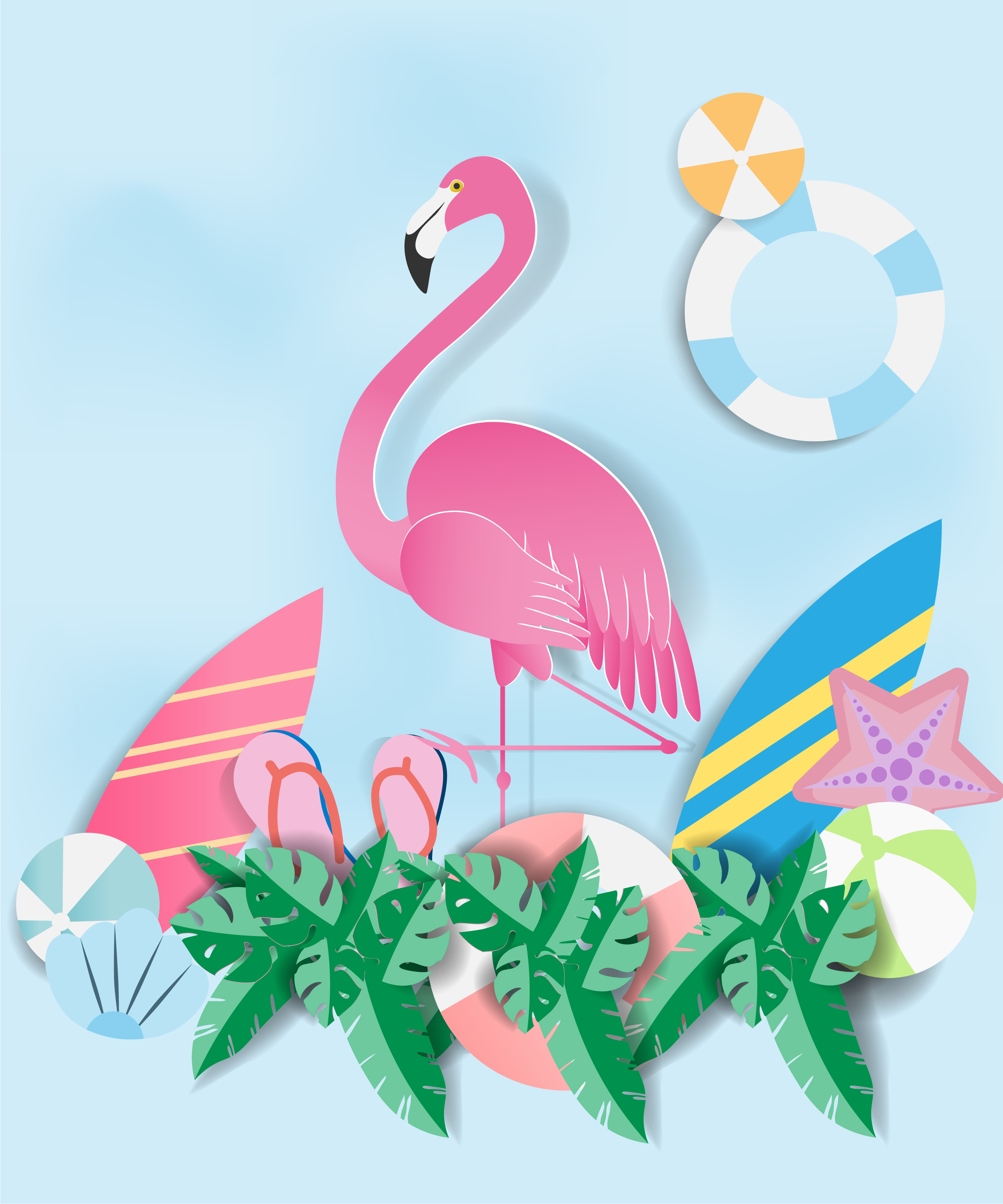 summer flamingo clipart summer flamingo clipart