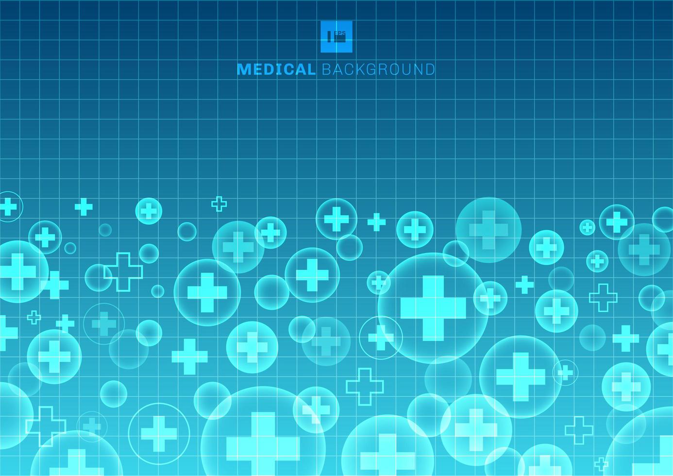 Abstract Geometric Medical Cross Shape Medicine and Science Background vector