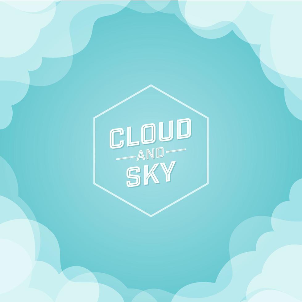 Cloud and Sky Design with Copy Space vector