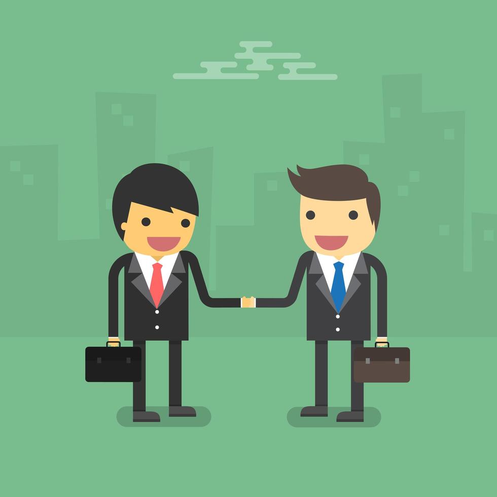 Business Partnership Handshake vector