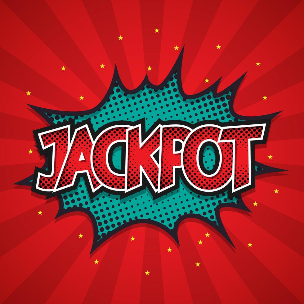 Jackpot Surprise Comic Speech Bubble vector