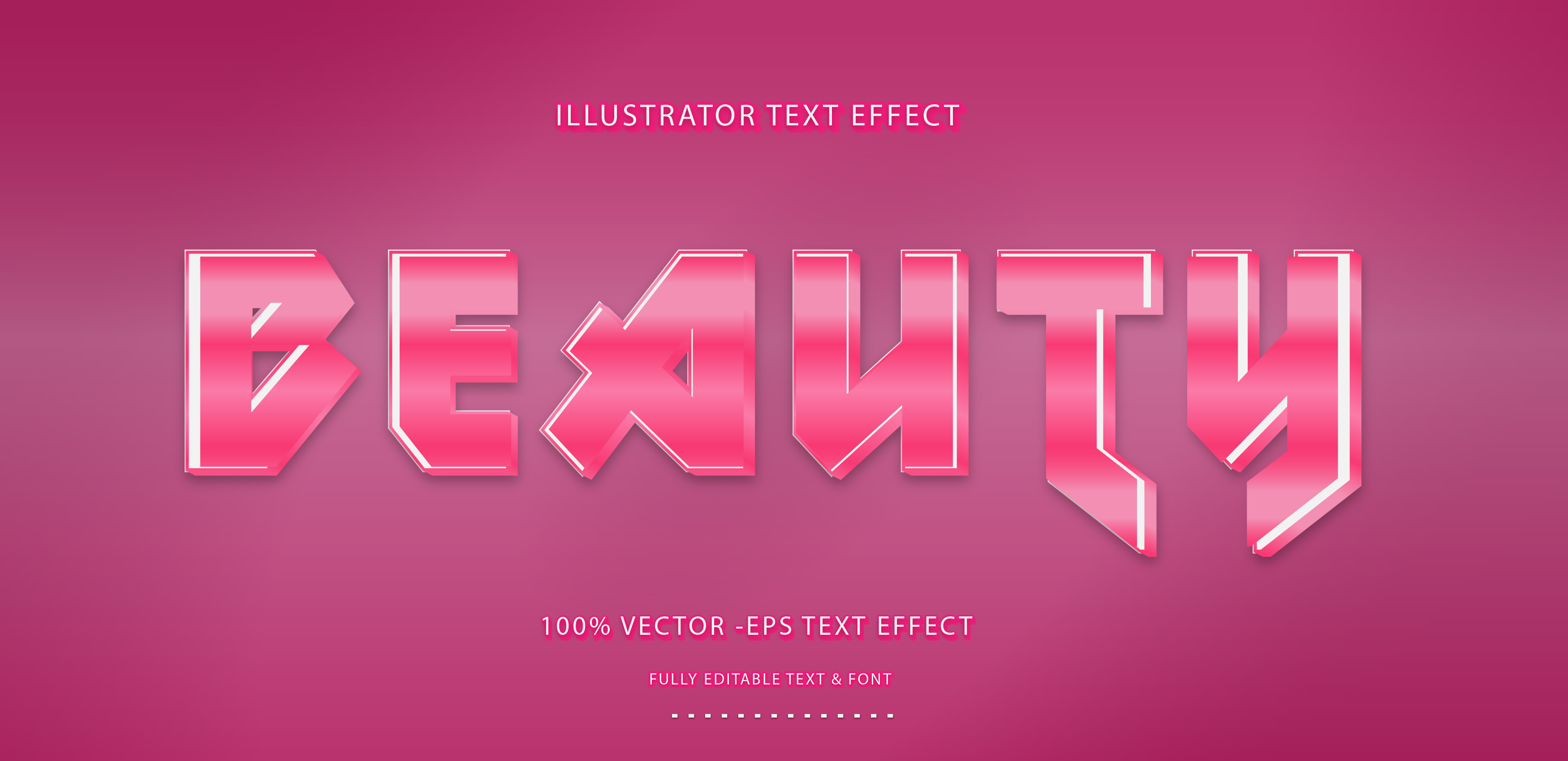 Bold Metallic Pink Text Style Download Free Vectors, Clipart Graphics